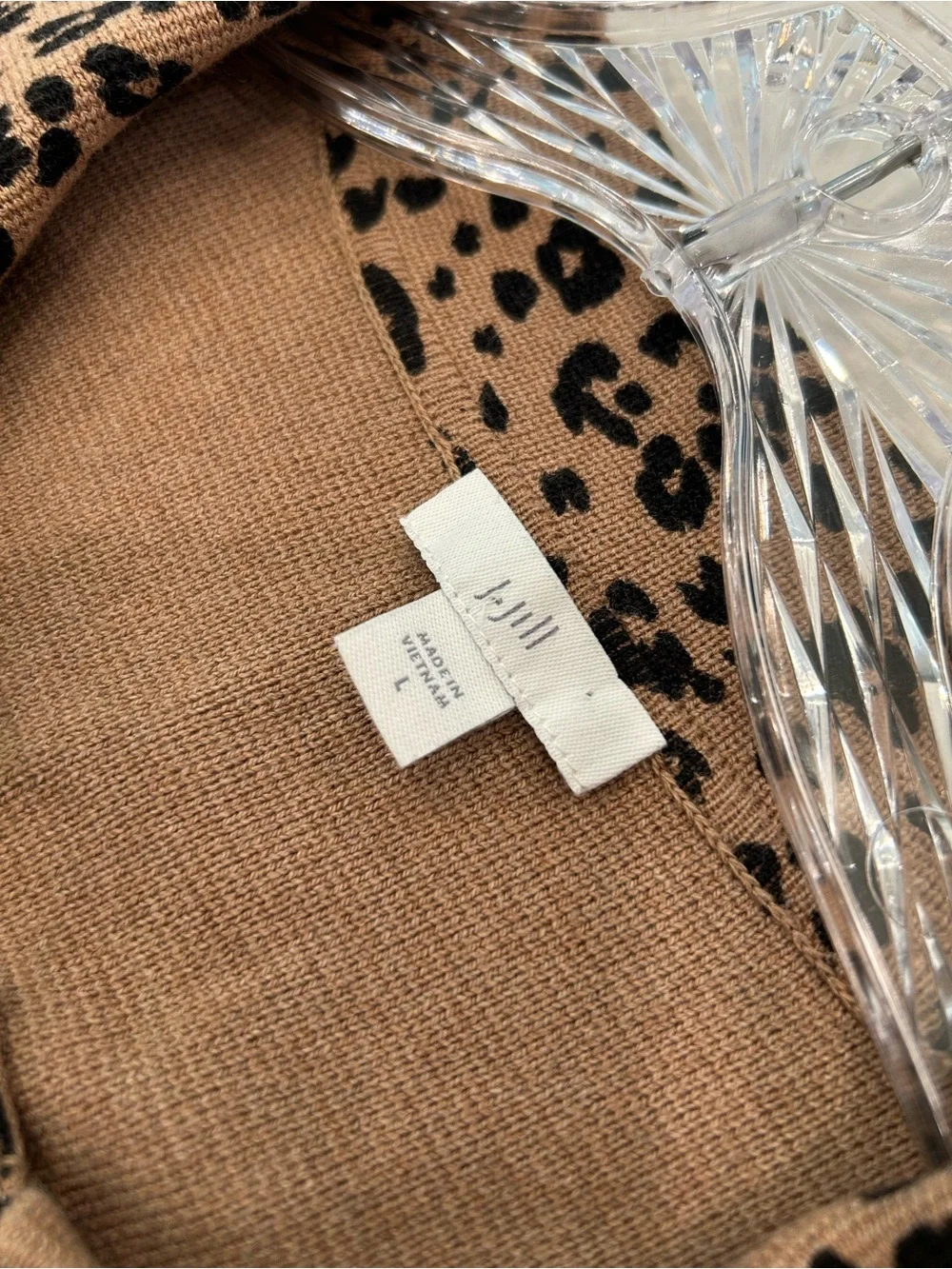 H&M Leopard Print Button-Front Cardigan - Tan & Black